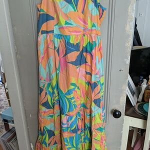 Sincerely Jules Vibrant Leaf Print Kids One Piece